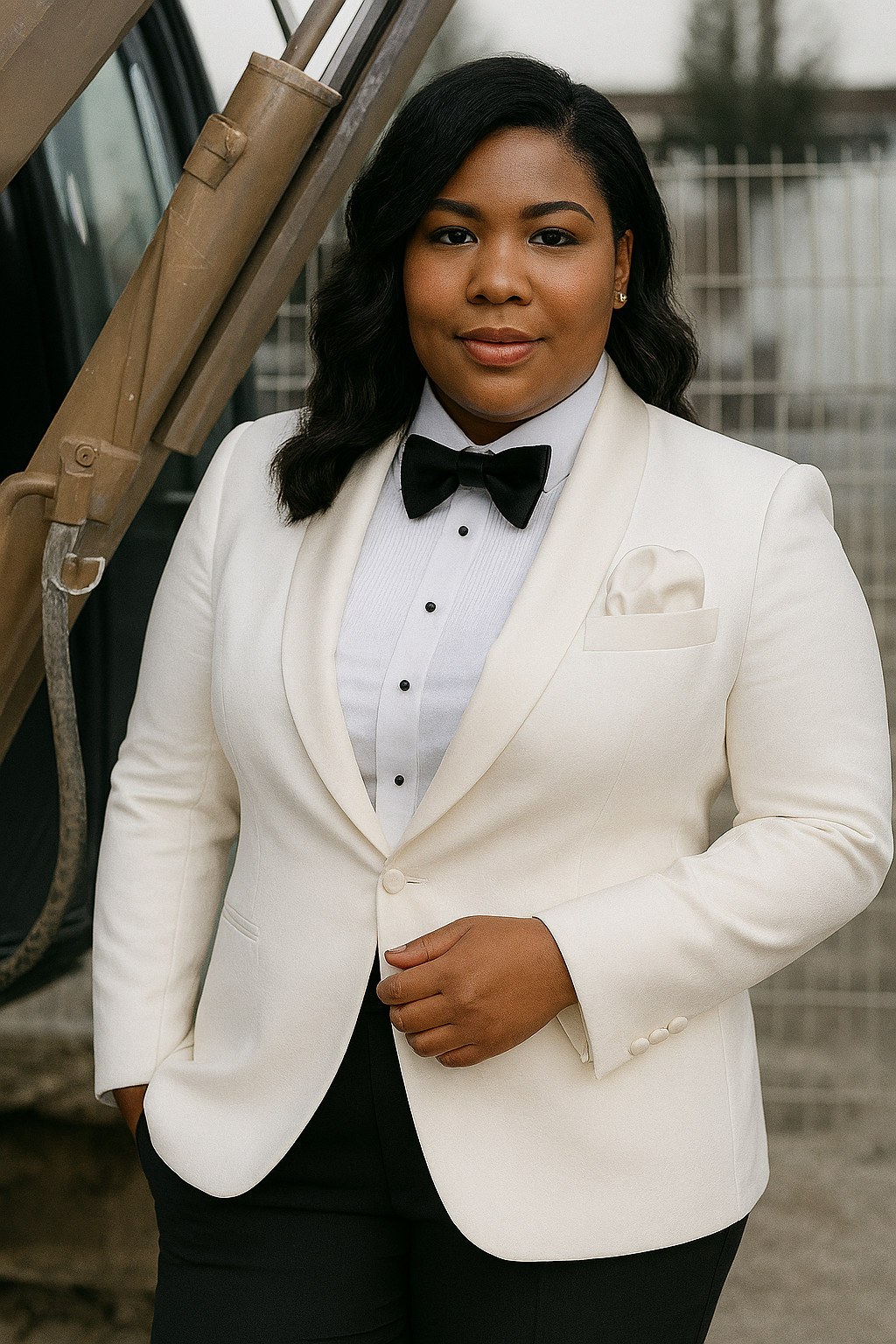 Item Queen - White Shawl Lapel Two Piece