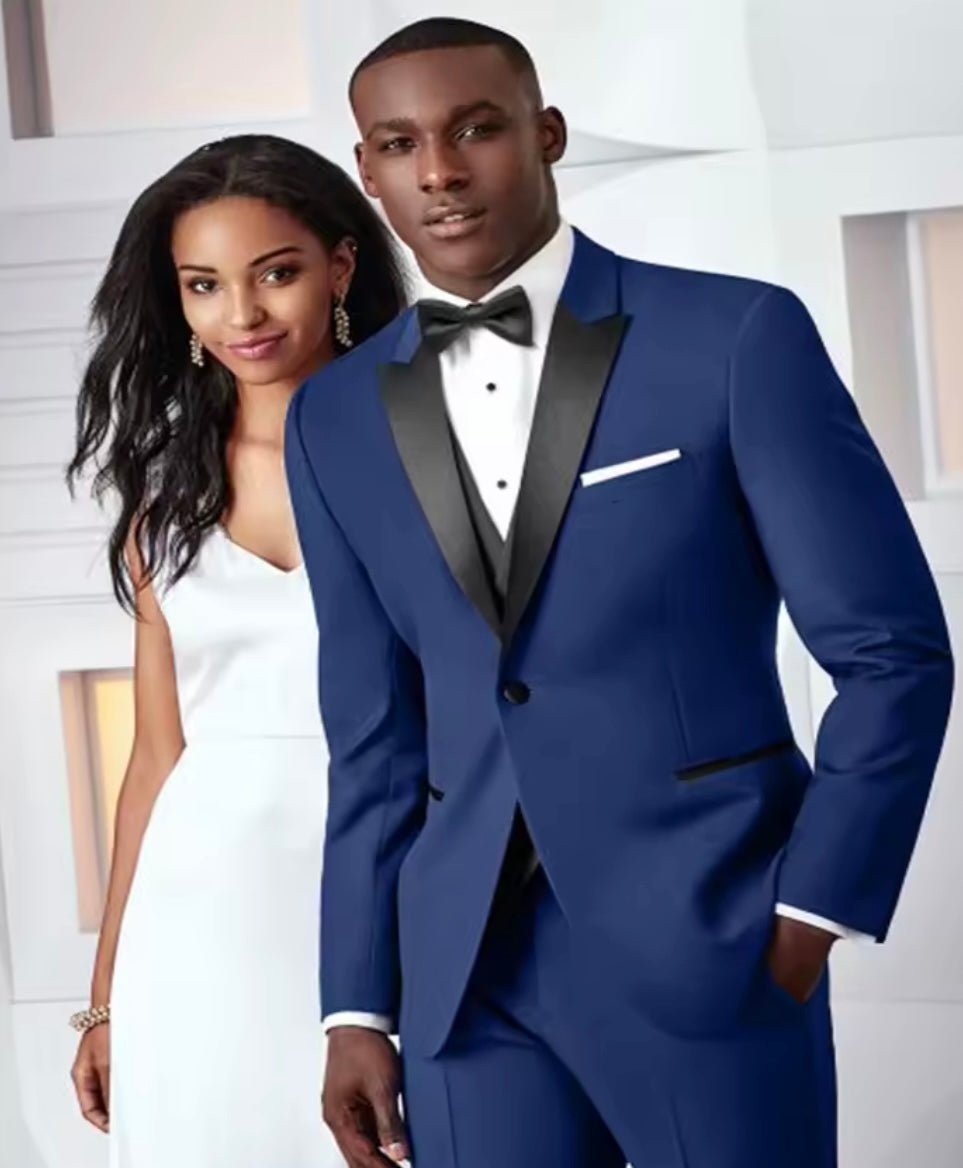 Item Prayer - Royal Blue with Black Peak Lapel Two Piece