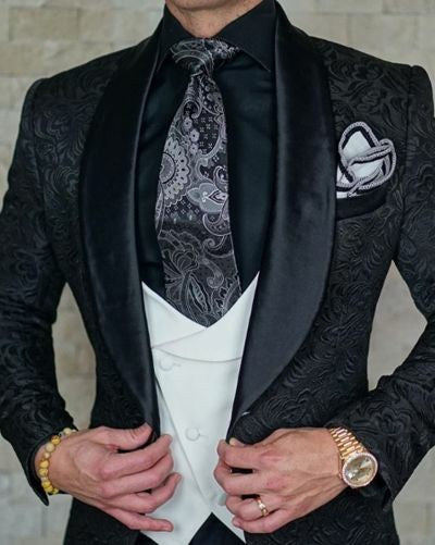 Item Visionary - Black Jacquard Three Piece
