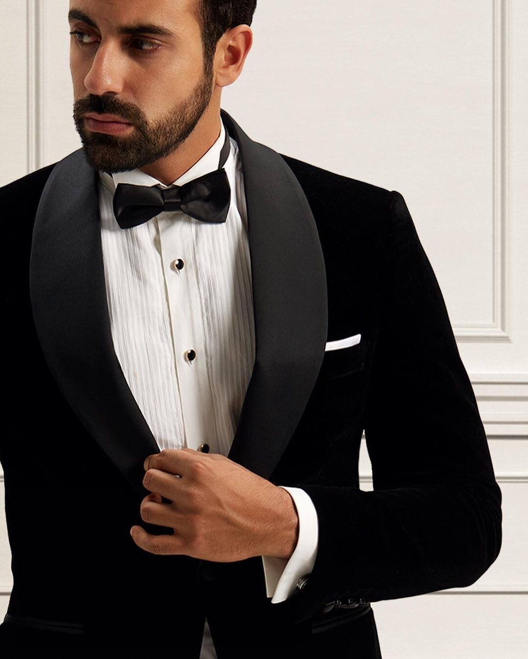 Item Blessed - Black Velvet Satin Lapel Two Piece
