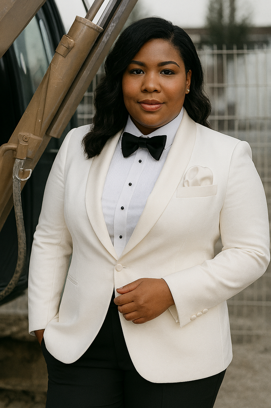 Item Queen - White Shawl Lapel Two Piece