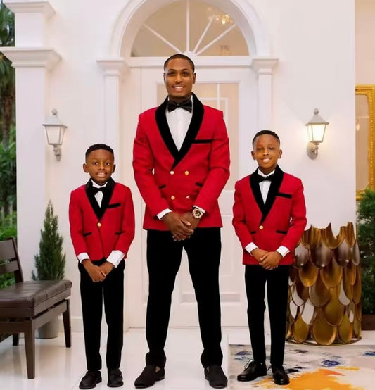 Item Breathtaking - Double Breasted Black Lapel Twp Piece