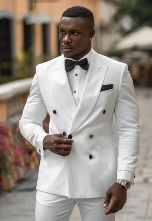 Item Fellowship - White Double Breasted Two Piece