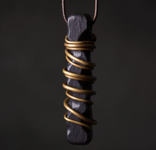 Tibet Ebony Wood Copper Balance Pendant